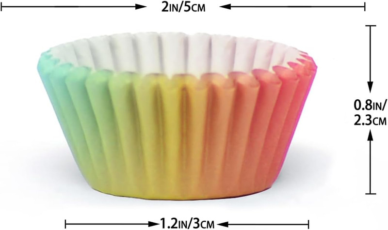 Mini Cupcake Liners Cupcake Cups 300-Count Food Grade Gradient Design Cupcake Pa gallery