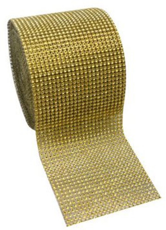 Sparkly Diamante Effect Ribbon In Gold Colour Trim Sewing Wedding Crafts UK gallery