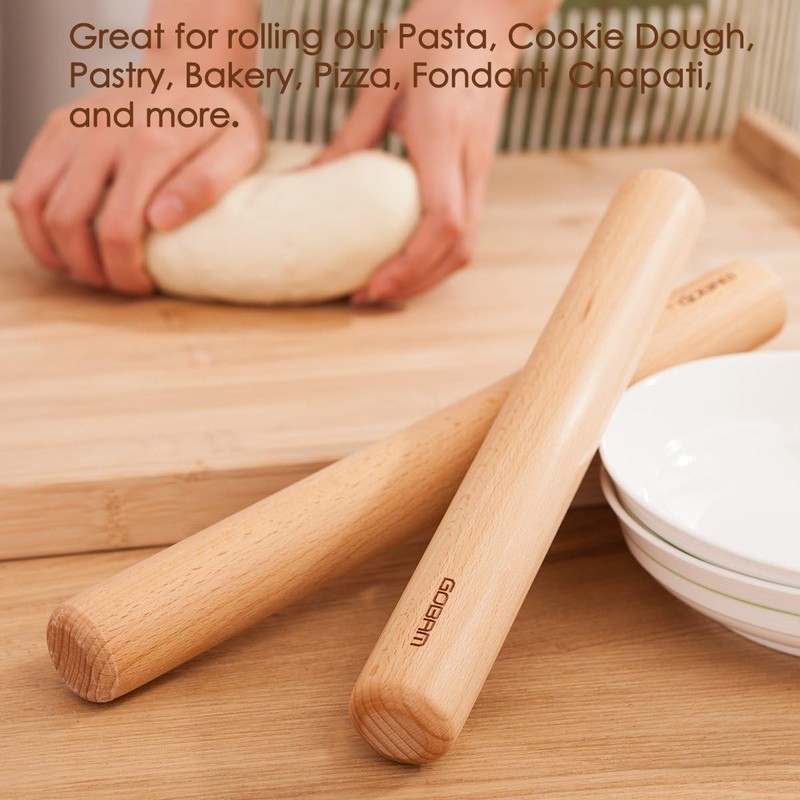 Wood Rolling Pin Small Dough Roller for Baking Cookies Pasta Pie Pizza Chapati gallery