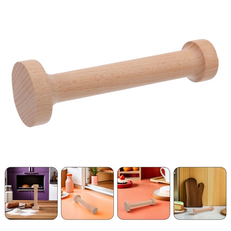 2 Pcs Wooden Dual Sided Tart Tamper Pastry Dough Press Mini Cheesecake Mold gallery