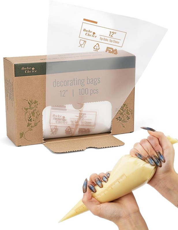 12 Inch Piping Bags, 100PCS Thickened Disposable Pastry Bags, Anti Burst Icing