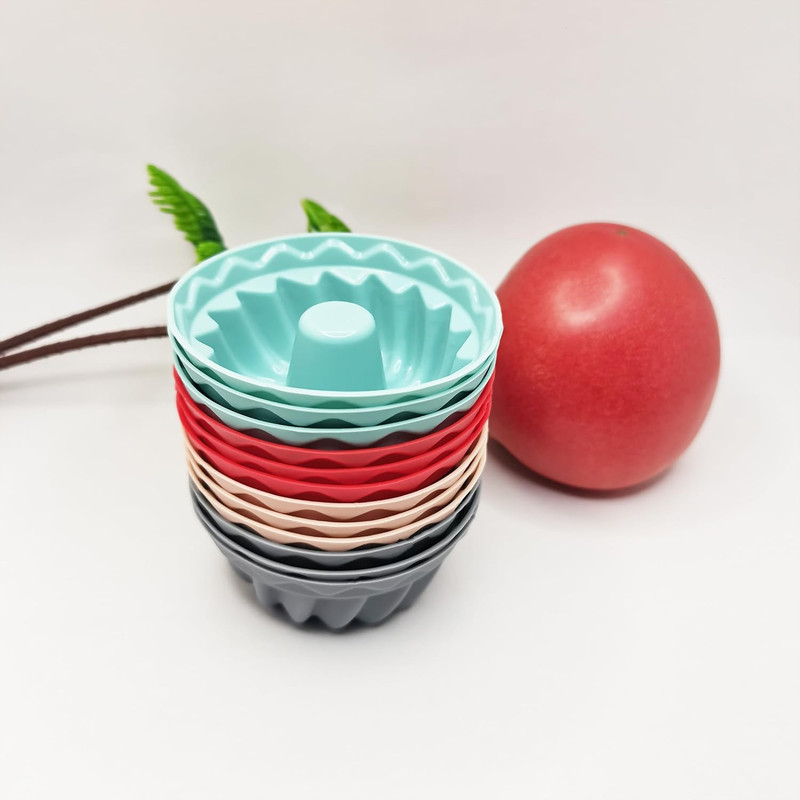 12Pzs Moldes Silicona Mini Gelatina Chocoflan Pastel Calabaza Reutilizable Horno gallery