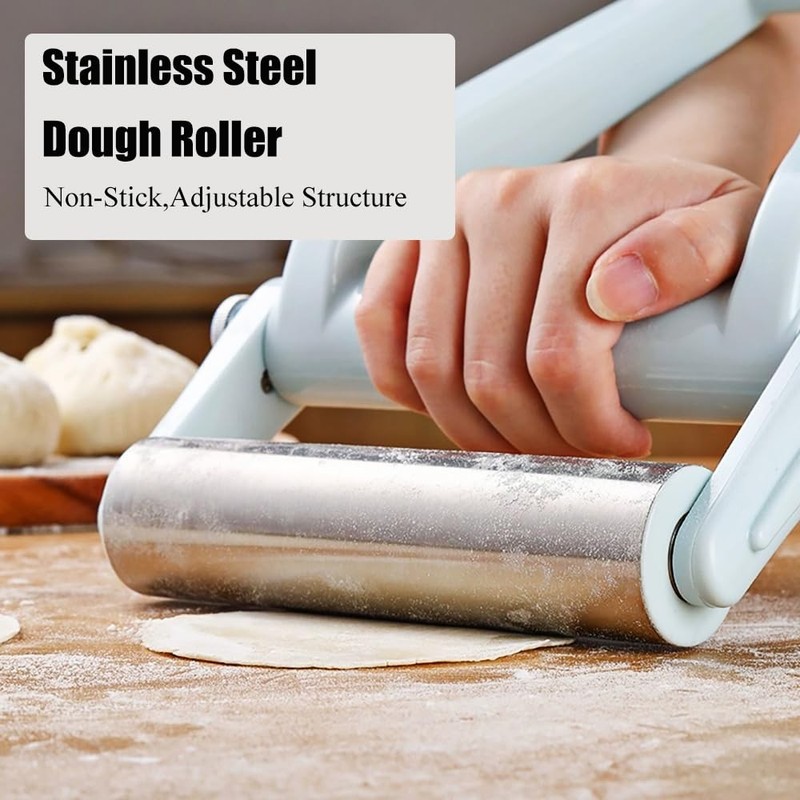 Rolling Pin with Adjustable Labor for BakingNon-Stick Stainless Steel Dough R... gallery