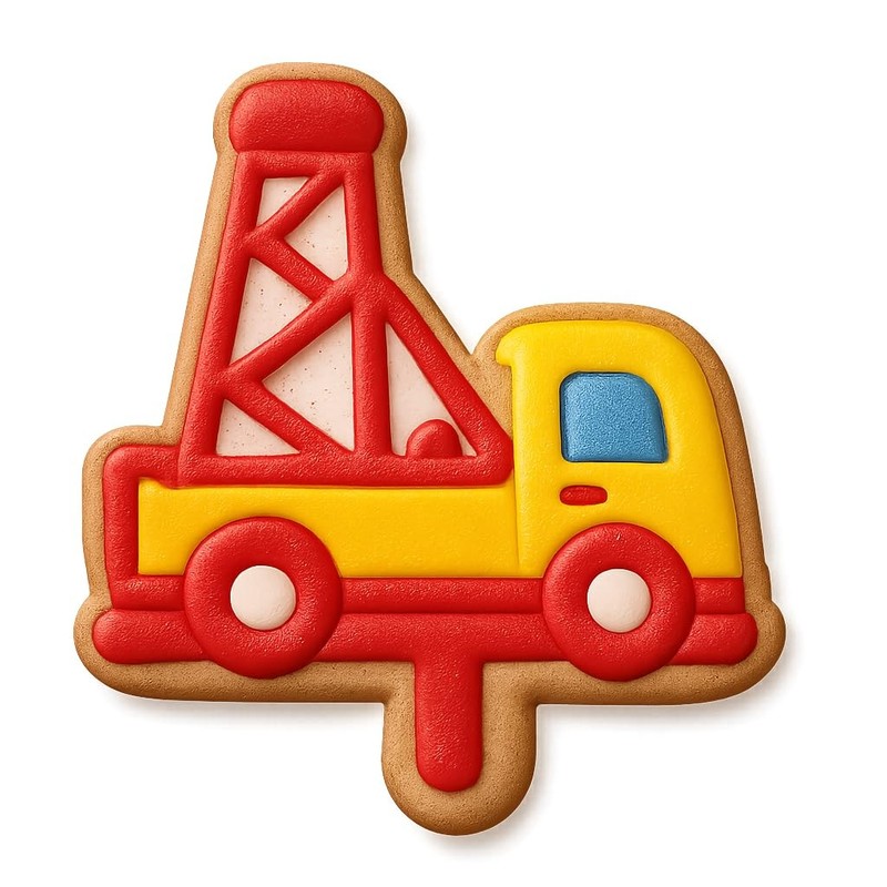 Deep Well Drilling Rig Cookie Cutter & Stamp, Fondant & Clay – 4×3.2