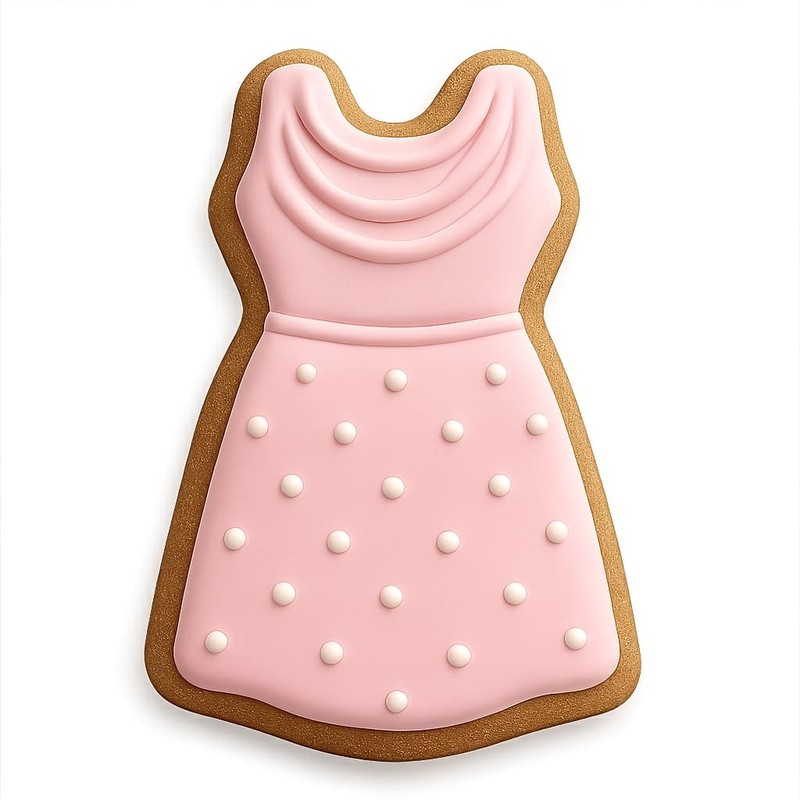 Cowl Neck Dress Cookie Cutter & Stamp, Fondant & Clay Cutter - 2.6x4" gallery