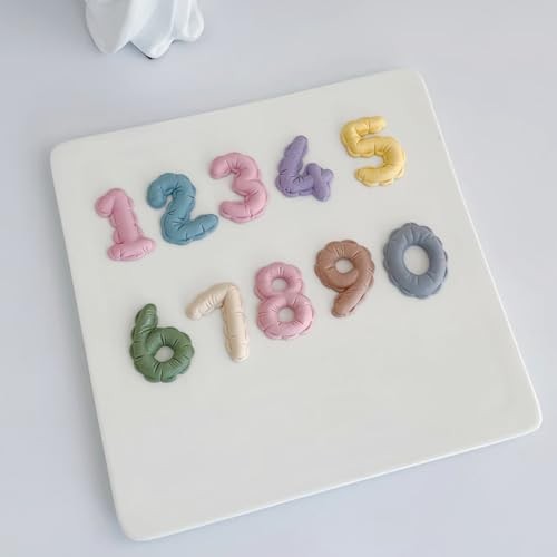 2pcs Large Luxury Silicone Number Molds 0-9, Chocolate Number Baking Molds, gallery