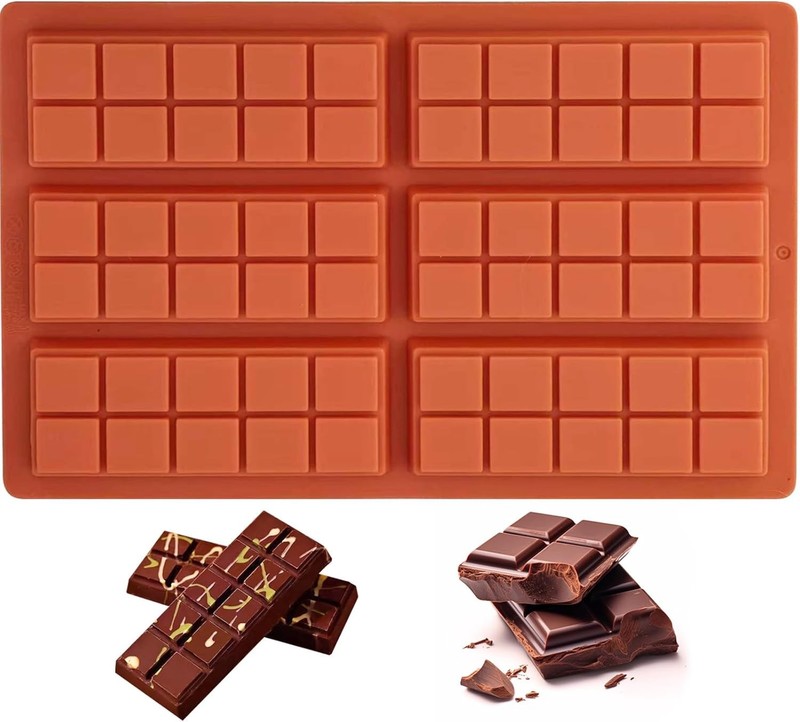 Silicone Chocolate Bar Mold – 6 Large Cavities, Food-Grade, Non-Toxic & Odorle