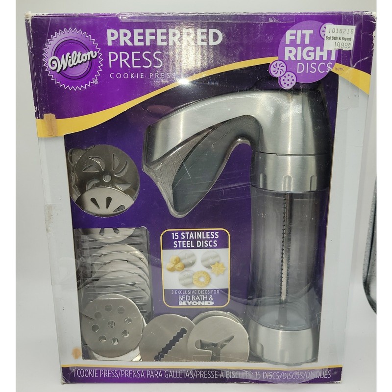 Preferred Press Cookie Press Wilton Bed Bath Beyond exclusive 15 discs