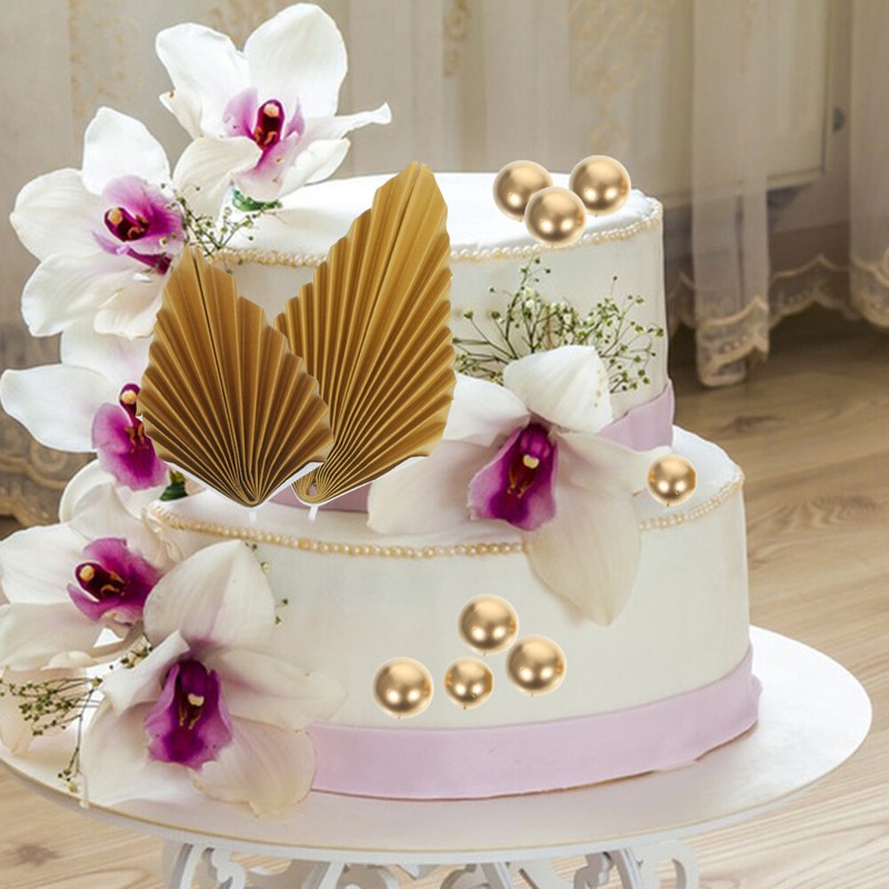 1 Se Of Diy Palm Leaves Decorating Party Cake Balls Decorations Cupcake Topper gallery