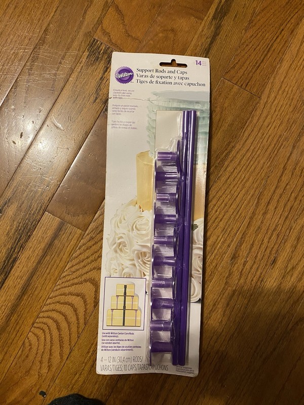 Wilton 14-Piece Support Rods and Caps, Purple