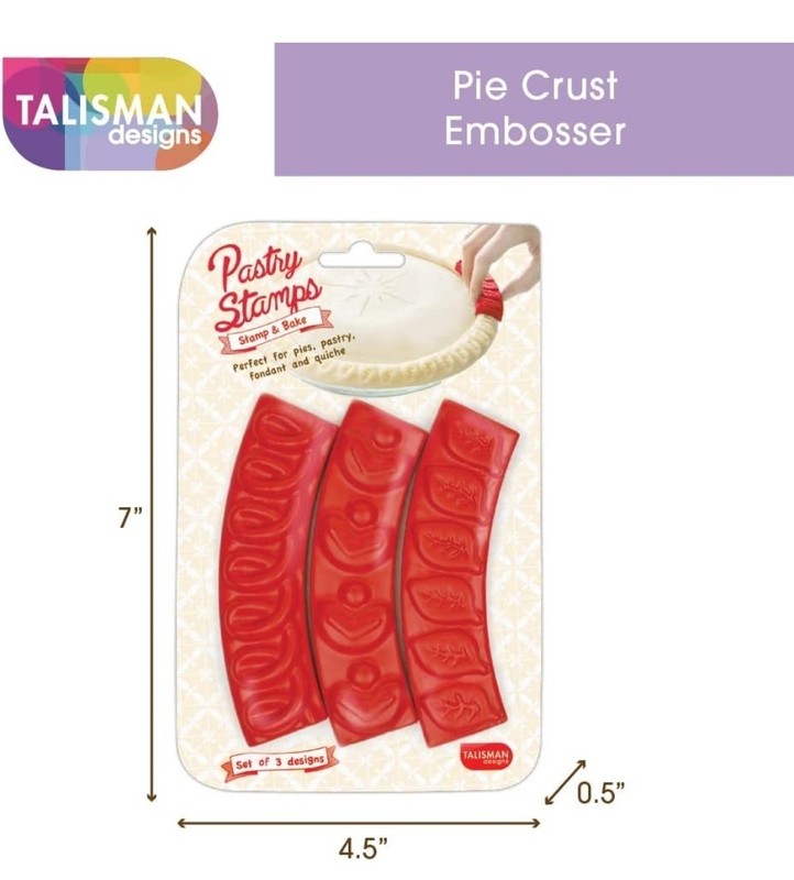 Talisman Designs Pie Crust Embosser Set, 3 Stamps Leaf Swirl Geometric gallery