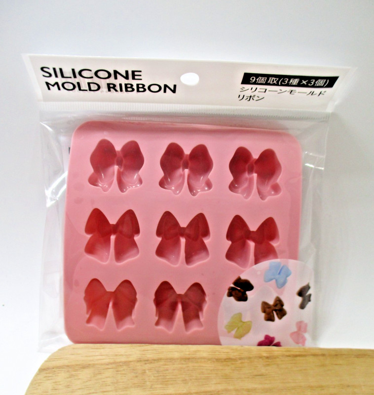 Japanese Silicone Chocolate ice cake Mold Ribbon 3pattern 10.8cm 10.8cm seria