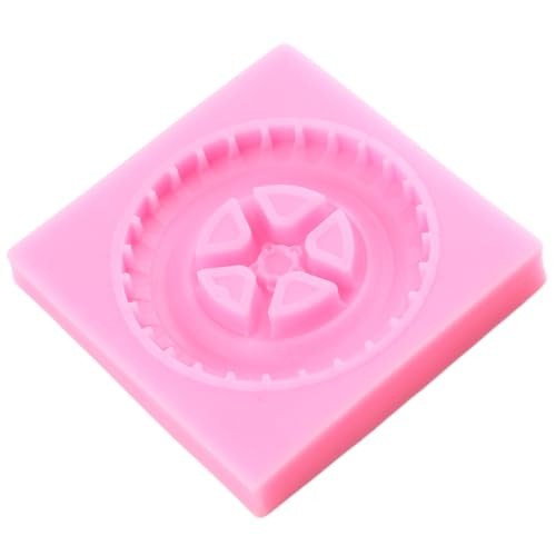 3D Round Tire Fondant Mold Truck Wheels Silicone Mold for Cake Style B gallery