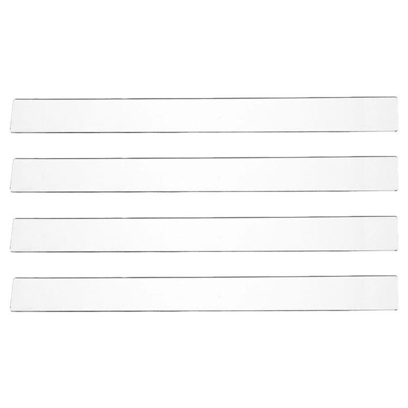 Acrylic Baking Ruler Professional Bakers Cooking 2 Pairs 11.6x1.2x0.2in gallery