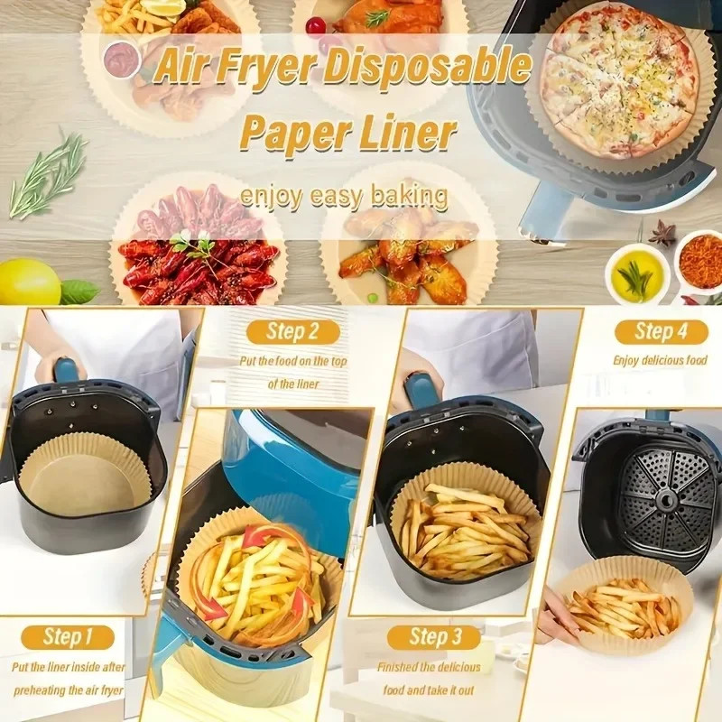 Disposable Air Fryer Paper Liners for Baking Microwave Kitchen Accessories 16-23 gallery
