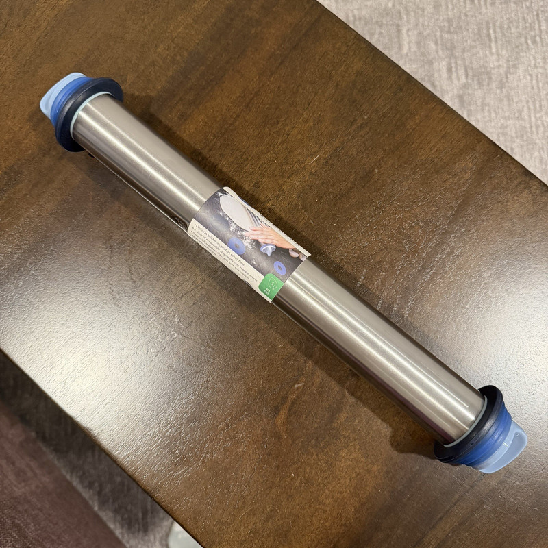 Core Kitchen Stainless Rolling Pin Adjustable Thickness Removable Rings