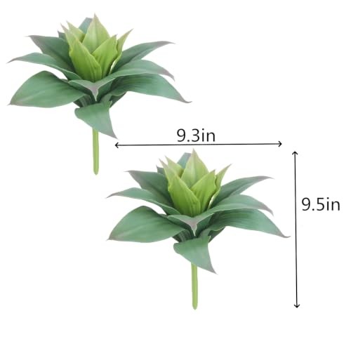 2 Pcs Large Agave Plants Artificial Succulents Fake Succulents Unpotted Green gallery