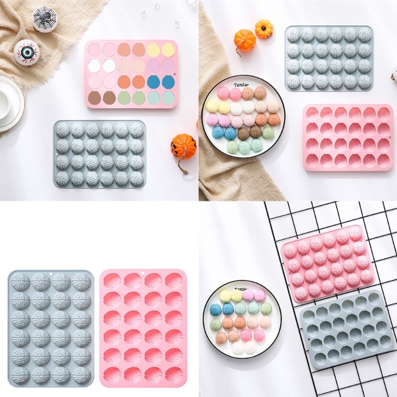 24Cavity Brains Silicone Molds Chocolate Fondants Molds DIY Ornament Molds gallery