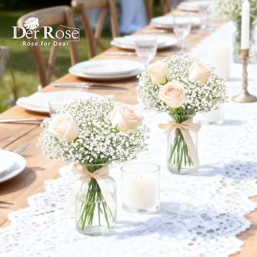 Pcs Babys Breath Artificial Flowers Faux Gypsophila Stems, Real Touch Silk 18 gallery