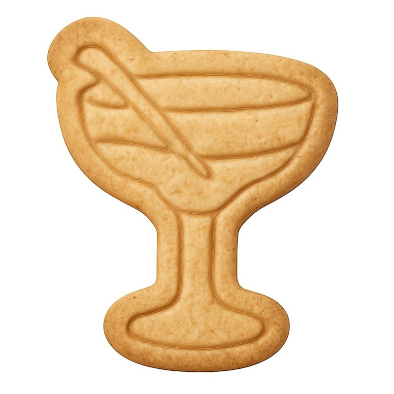 Vanilla Bean Daiquiri Cookie Cutter & Stamp, Fondant & Clay – 2.8×4