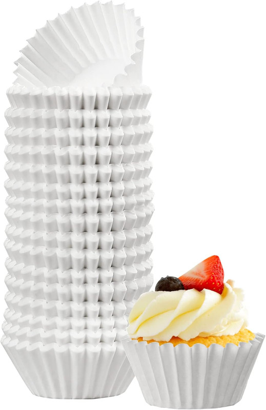 500Pcs Mini Cupcake Liners, White Muffin Liners, No Smell, Greaseproof Paper Bak gallery