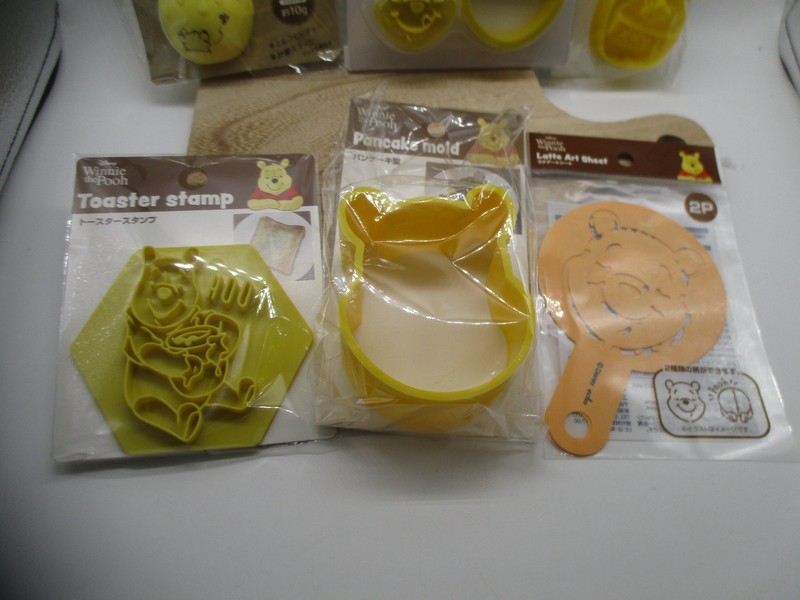 Winnie the Pooh Set of 6 Cookie Stamp Pancake Mold Coffee Scoop Latte Art Sheet gallery