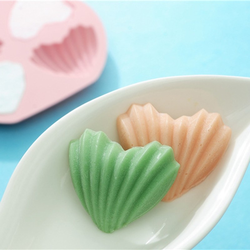 Heart Style for Shell Shaped Silicone Molds Ice Tray Kitchen DIY Chocolate Cake gallery