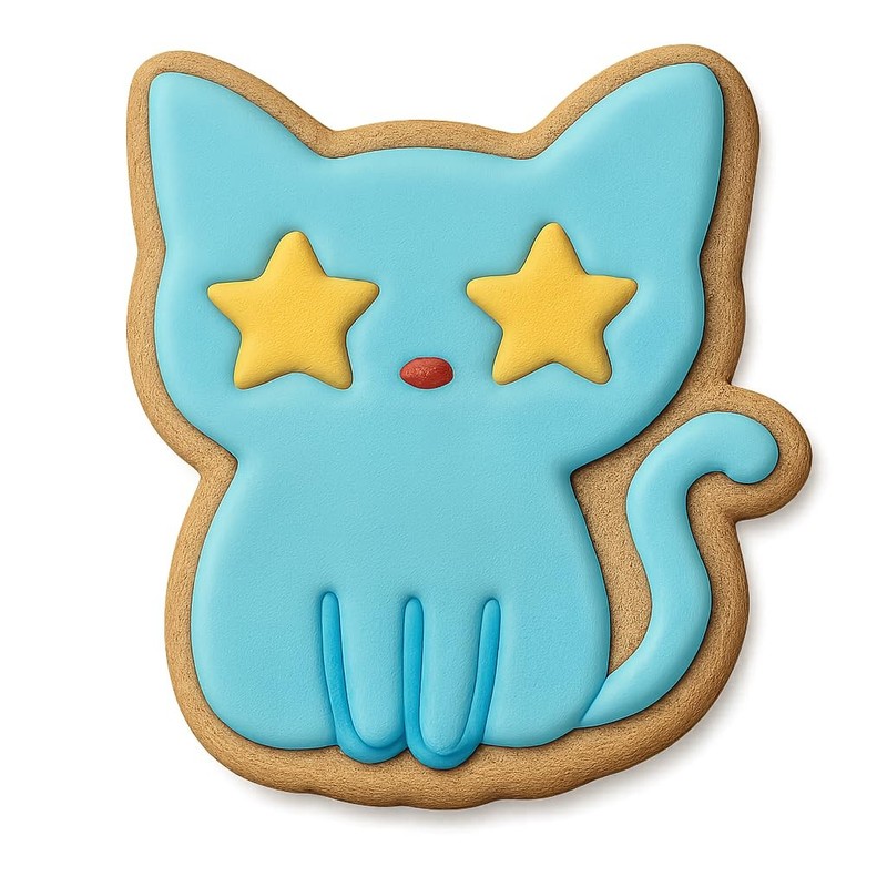Starry-Eyed Alien Cat Cookie Cutter & Stamp - 4x3.1 gallery