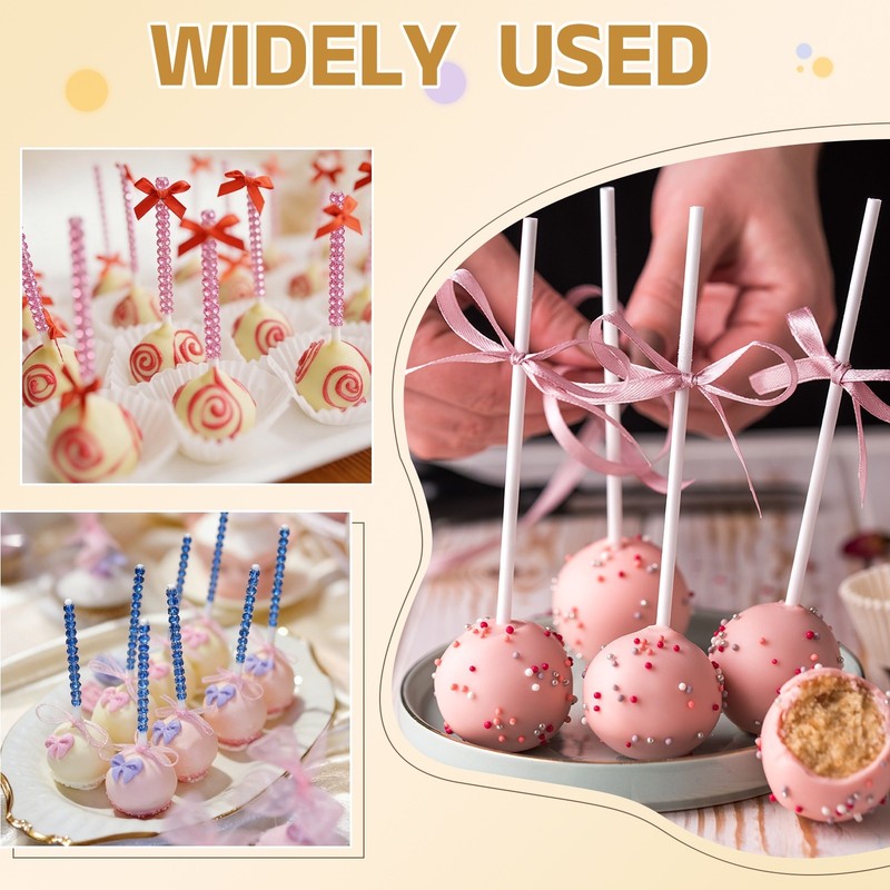 36 Pcs for Bling Cake Sticks, Lollipop Chopsticks with Sequins, Green gallery