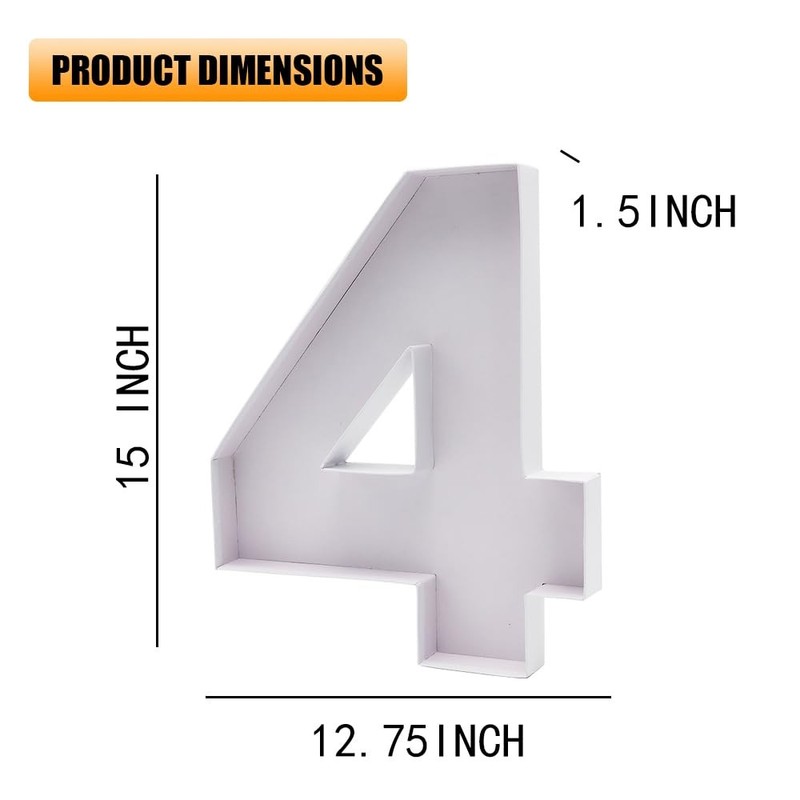 15 Inch Cardboard Number Shape Box Fillable Tray Food Charcuterie Number 4 gallery