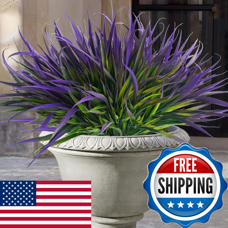 Uieke 28 Bundles Artificial Outdoor Plants Uv Resistant Fake Grass Plants Faux