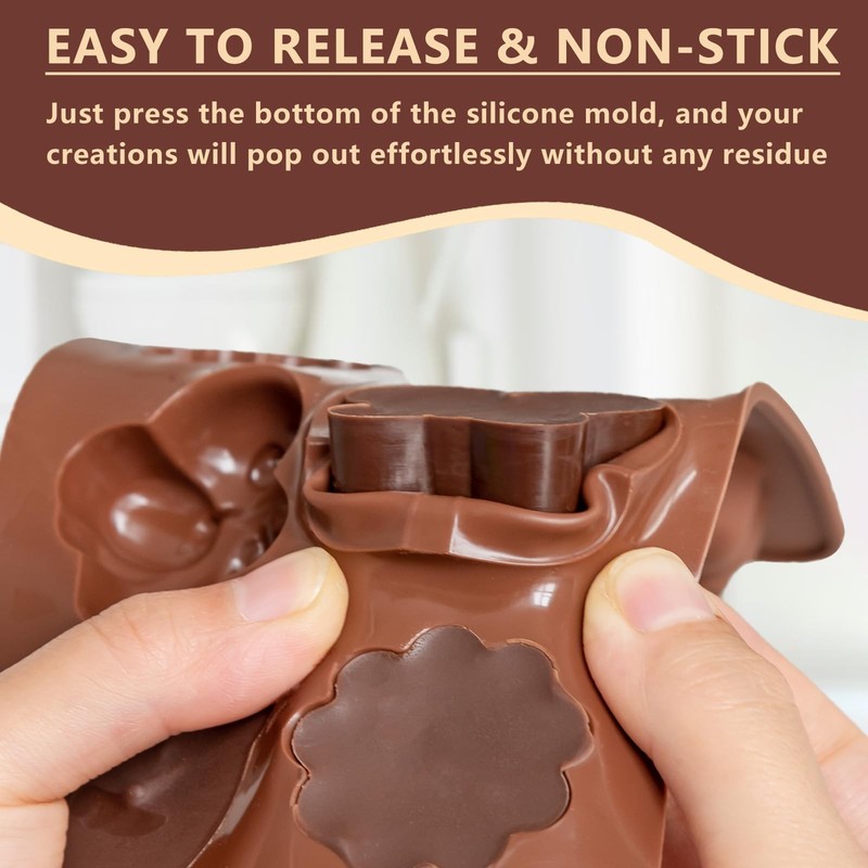 6 PCS FoodGrade Silicone NonStick Animal Shape Chocolate Candy Mold Set gallery