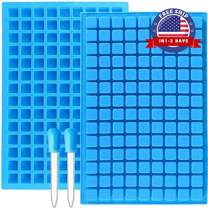 2 Pack Square Silicone Candy Molds for Gummy Chocolate Ice NEW 2025