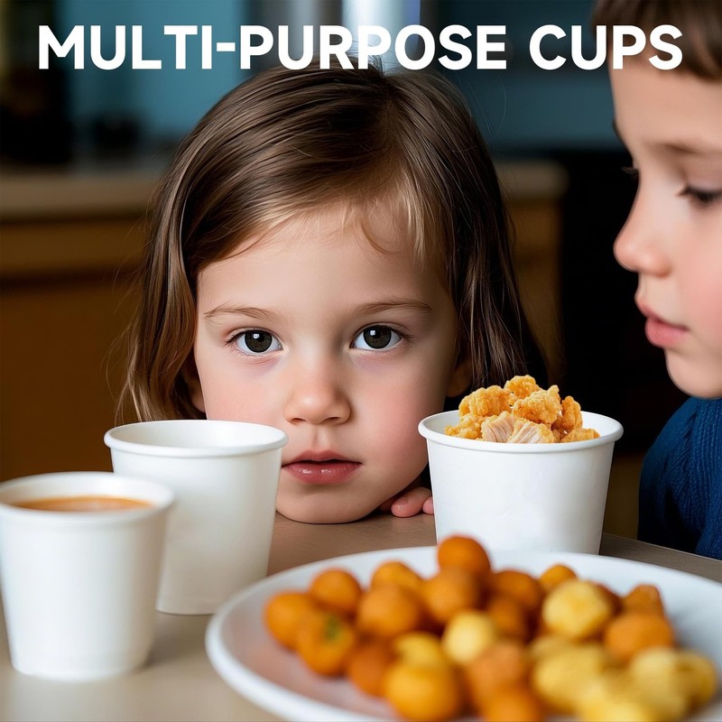 METAPRINT 600 Pack 3 oz Small Paper Cups, Disposable Bathroom Mouthwash Cups,... gallery