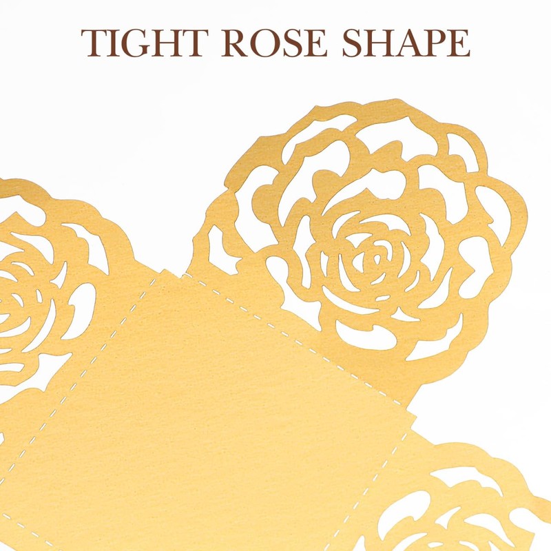 Truffle Wrappers Paper Candy Cups Gold Rose Dessert Liners Square Cups 50 PCS gallery