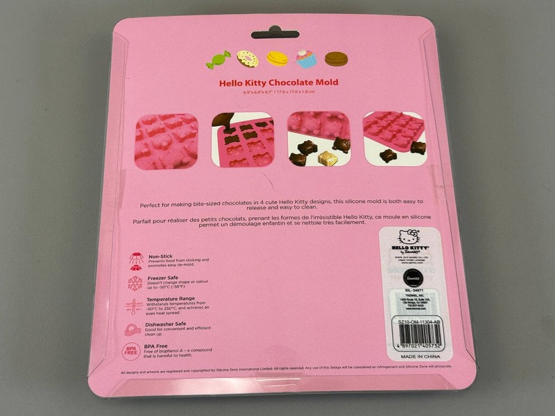 Hello Kitty Pink Silicone Chocolate Mold Non-Stick BPA Free Dishwasher Safe NEW gallery