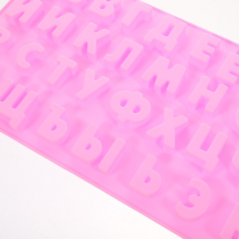 Silicone Cake Mold Russian Alphabet Fondant Candy Mold Non Stick Baking Tool gallery