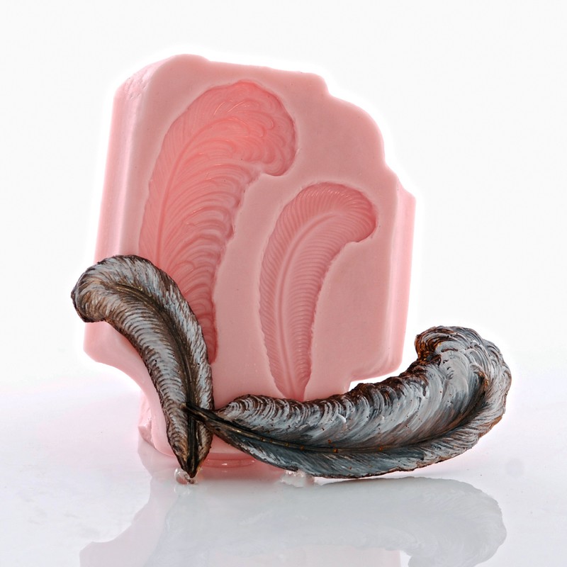 Silicone Feather Mold Fondant Candy Chocolate Polymer Clay Resin Epoxy (864) gallery