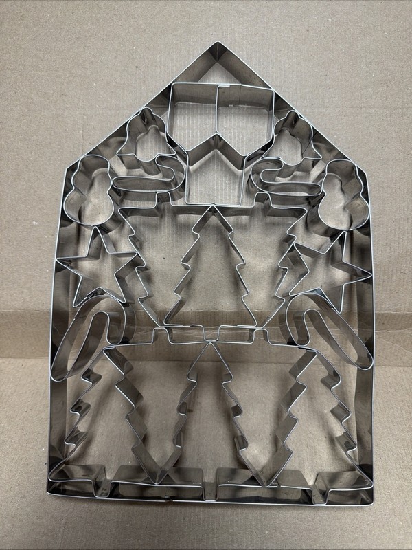 21 Cookie Sheet Cookie Cutter Multiple Christmas Shapes in one Press (Vintage?) gallery