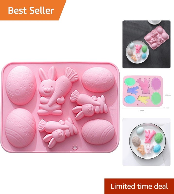 Easter Silicone Mold – 4 Eggs & 3 Bunnies, Perfect for Family Gatherings