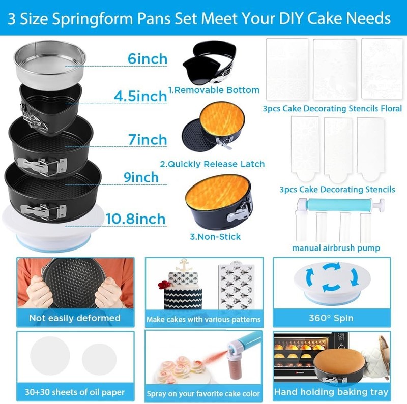 ake Decorating Kit 672 Pcs Cake Decorating Supplies With Cake Carrier Holder gallery