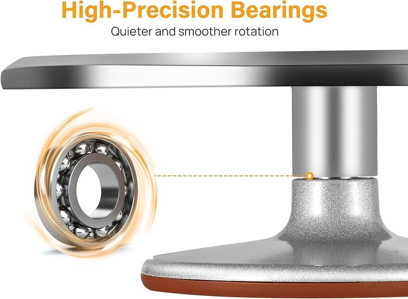 Rotating Cake Turntable 12'' Alloy Revolving Cake Stand with Non-Slipping gallery