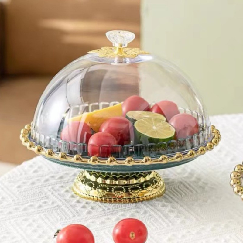 Glass Do & I Cake Stand Round Covered Cake Stand High Clarity gallery