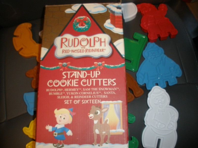 Never Used but Opened Rudolph Red Nosed Reindeer Stand up Cookie Cutters (SU35) gallery