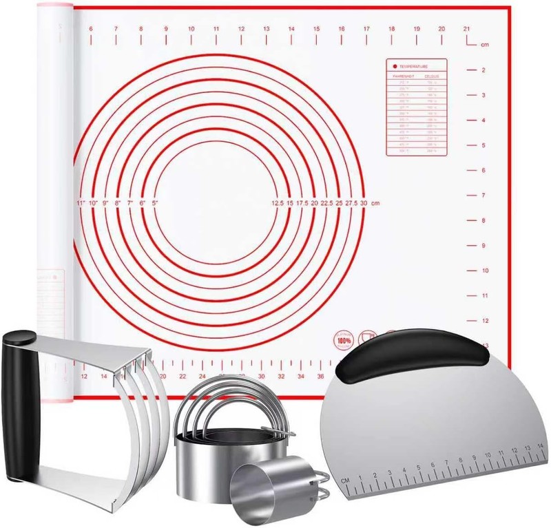 Biscuit Cutter Silicone Pastry Dough Baking Mat Set Baking Tools & Accessories