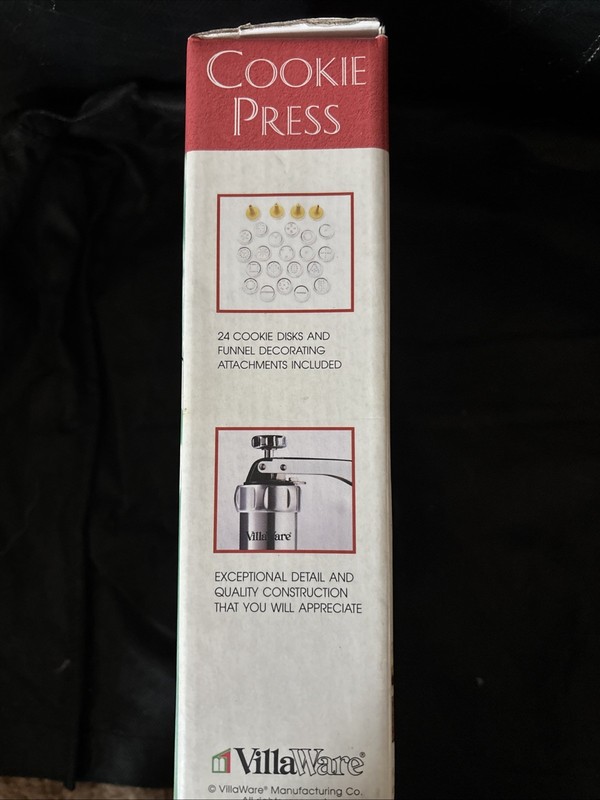 Villaware Classic Cookie 5670 Professional Cookie Press w/ box & instructions gallery