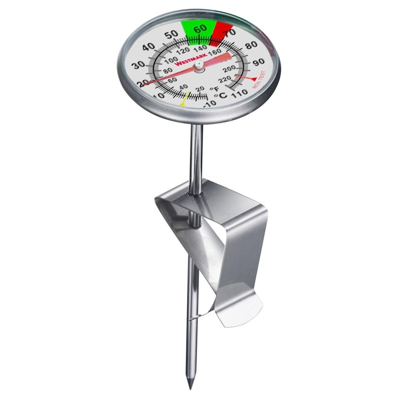 12952270 Milk Thermometer with Clip, Stainless Steel 18/8 PC