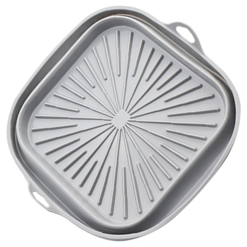 Silicone Air Fryer Baking Liner Non Stick Reusable Pad with Double Handles