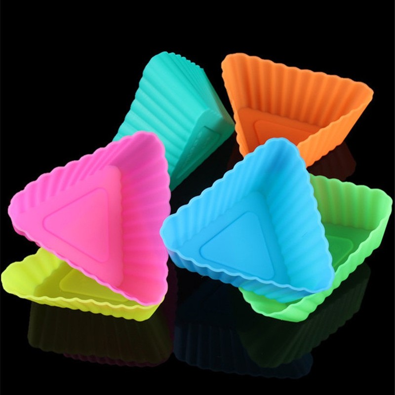Flexible Orange Silicone Baking Molds Non Stick Oven Safe for Cupcake Muffin gallery
