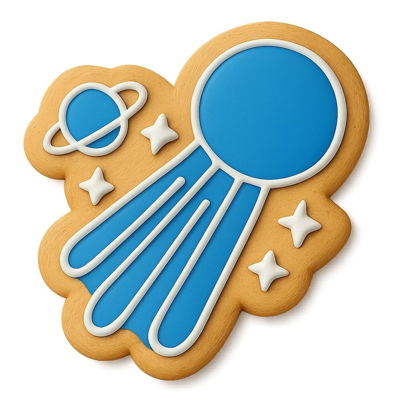 Meteor Shower Planets Cookie Cutter & Stamp, Fondant & Clay – 4×3.5